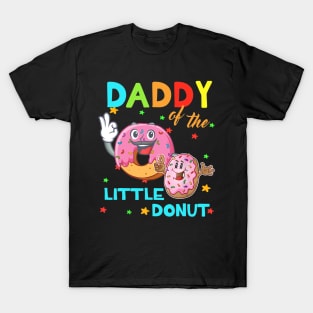 Daddy Of The Little Donut Birthday Shirt Daddy Donut T-Shirt